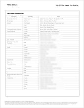 Custom Meal Plan